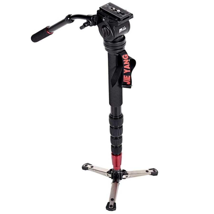 JIEYANG JY 0506 Aluminum Alloy Professional Monopod Video tripod for camera with Fluid Hydraulic Damping Head Carry Bag