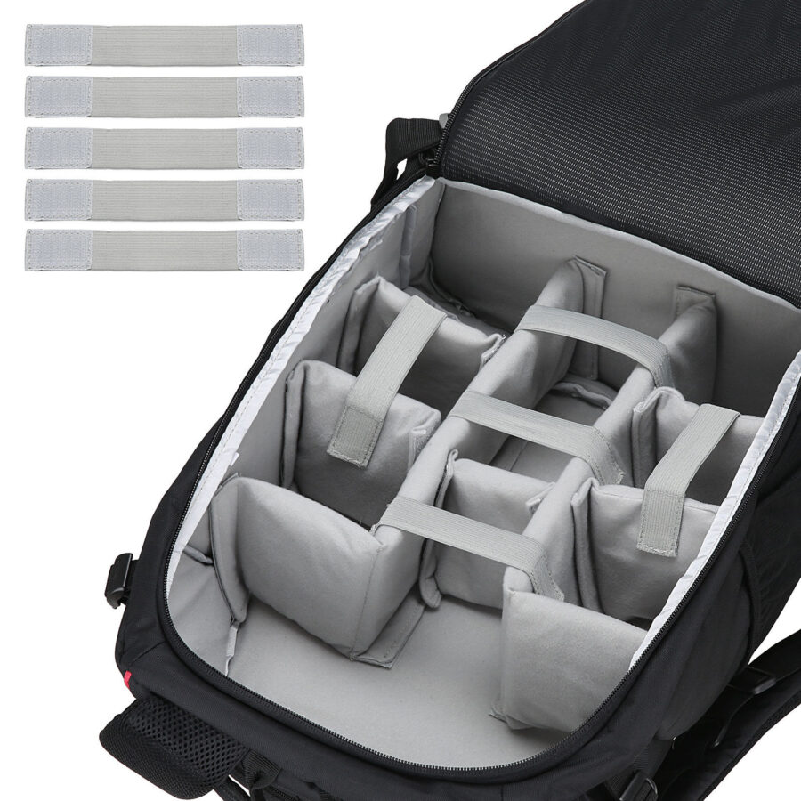 Camera Backpack with Free Rain Cover and Laptop Sleeve for Photography Compartment Photography Backpack Case Black - Image 3