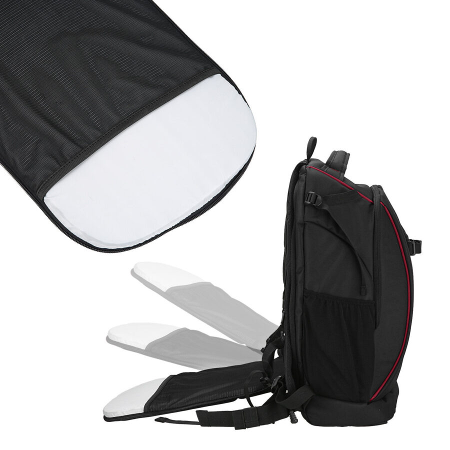 Camera Backpack with Free Rain Cover and Laptop Sleeve for Photography Compartment Photography Backpack Case Black - Image 2