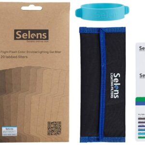 Selens 20pcs Speedlight Flash Color Gel Filter for Lighting