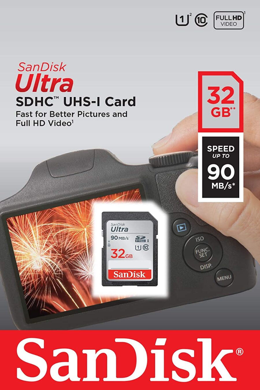 SanDisk 32GB Ultra SDHC UHS I Memory SD Card 90MBs - Image 2
