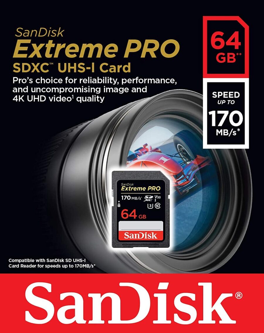 SanDisk 64GB Extreme PRO SDXC UHS I Card C10 U3 V30 4K UHD SD Card - Image 2