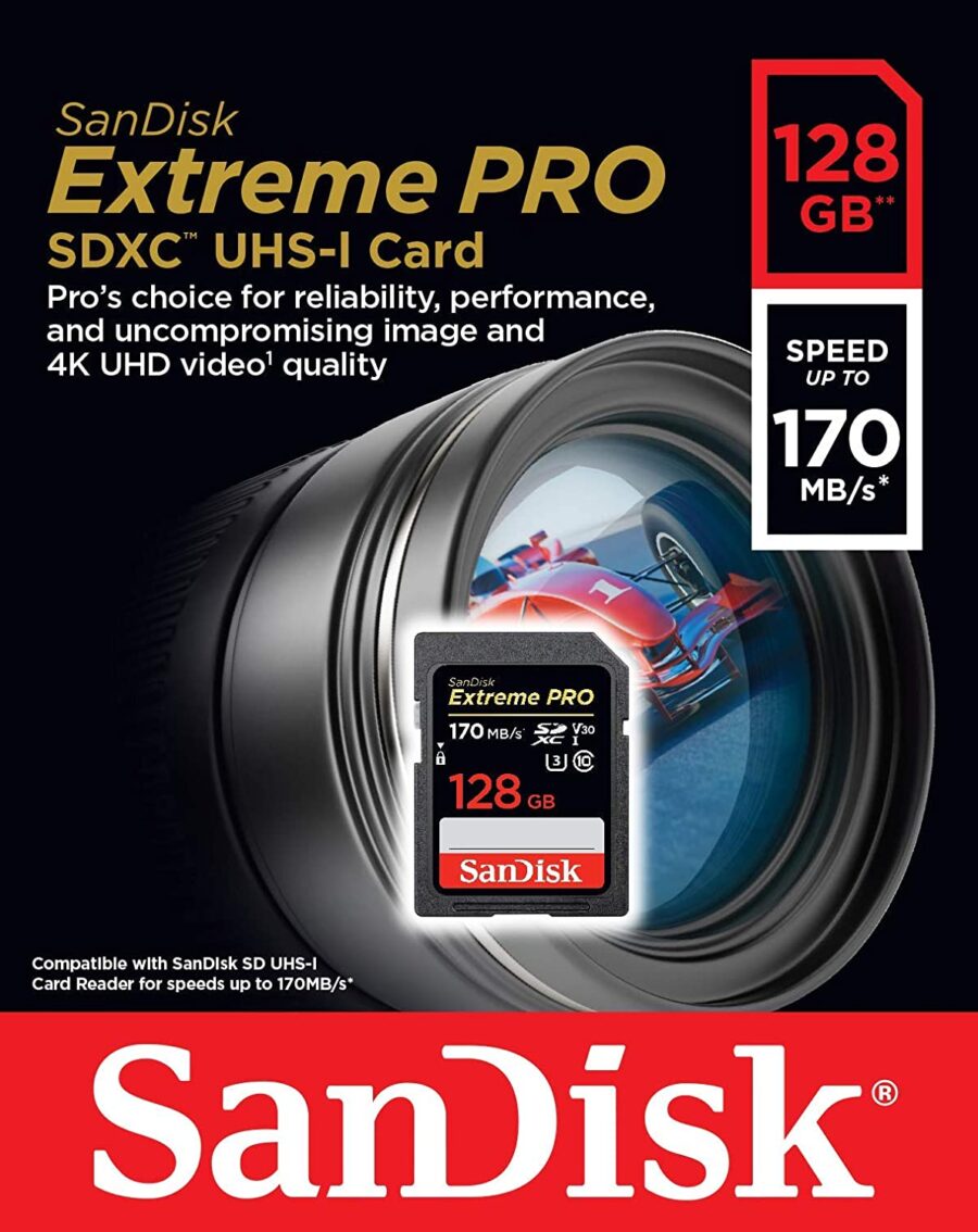 SanDisk 128GB Extreme SD CARD PRO SDXC UHS I Card - Image 2
