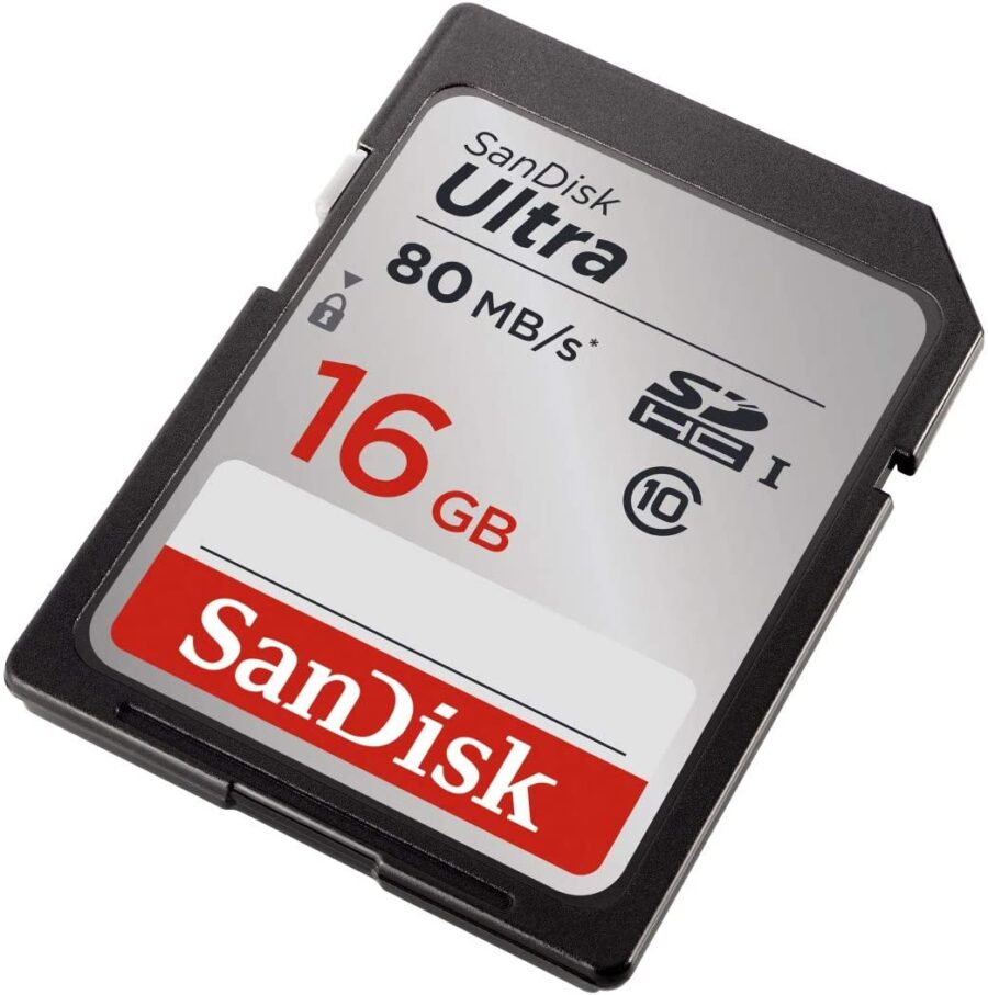 SanDisk Ultra 16GB SD CARD Class 10 SDHC UHS I Memory Card up to 80MBs