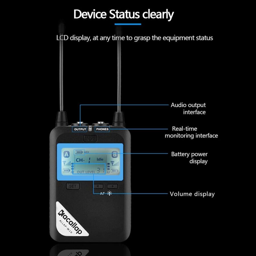 Kacallap ALLAP W1 Wireless Lapel Lavalier Microphone System - Image 4