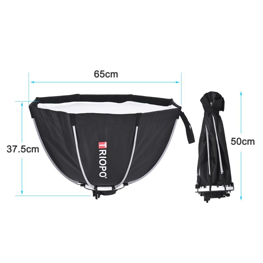 Triopo 65 cm Portable Photo Speedlight Mount Octagon Umbrella Softbox Quick Installation Softbox - Image 5