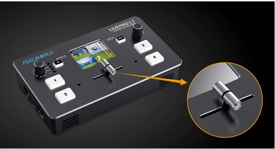 FEELWORLD LIVEPRO L1 Multi Camera Video Mixer Switcher 4 HDMI Input USB3.0 LCD Display Live Stream - Image 5