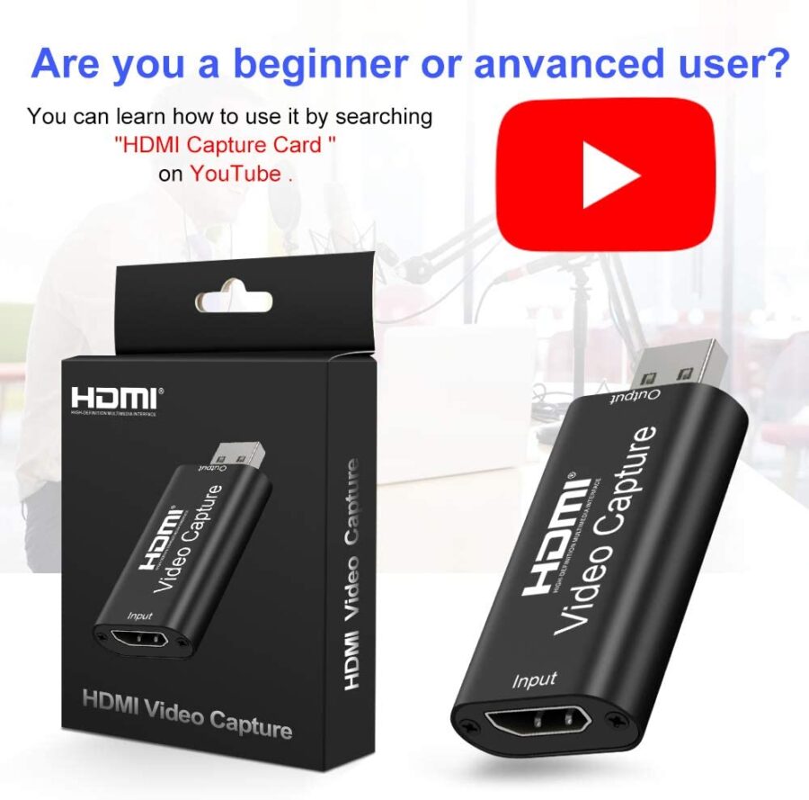 Video Capture Cards HDMI to USB 1080p USB2.0 Record via DSLR Camcorder Action Cam for High Definition Acquisition, Live Broadcasting - Image 5