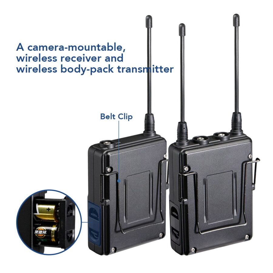 Saramonic UwMic9 Kit 1 Camera-Mount Wireless Omni Lavalier Microphone System (514 to 596 MHz) - Image 3