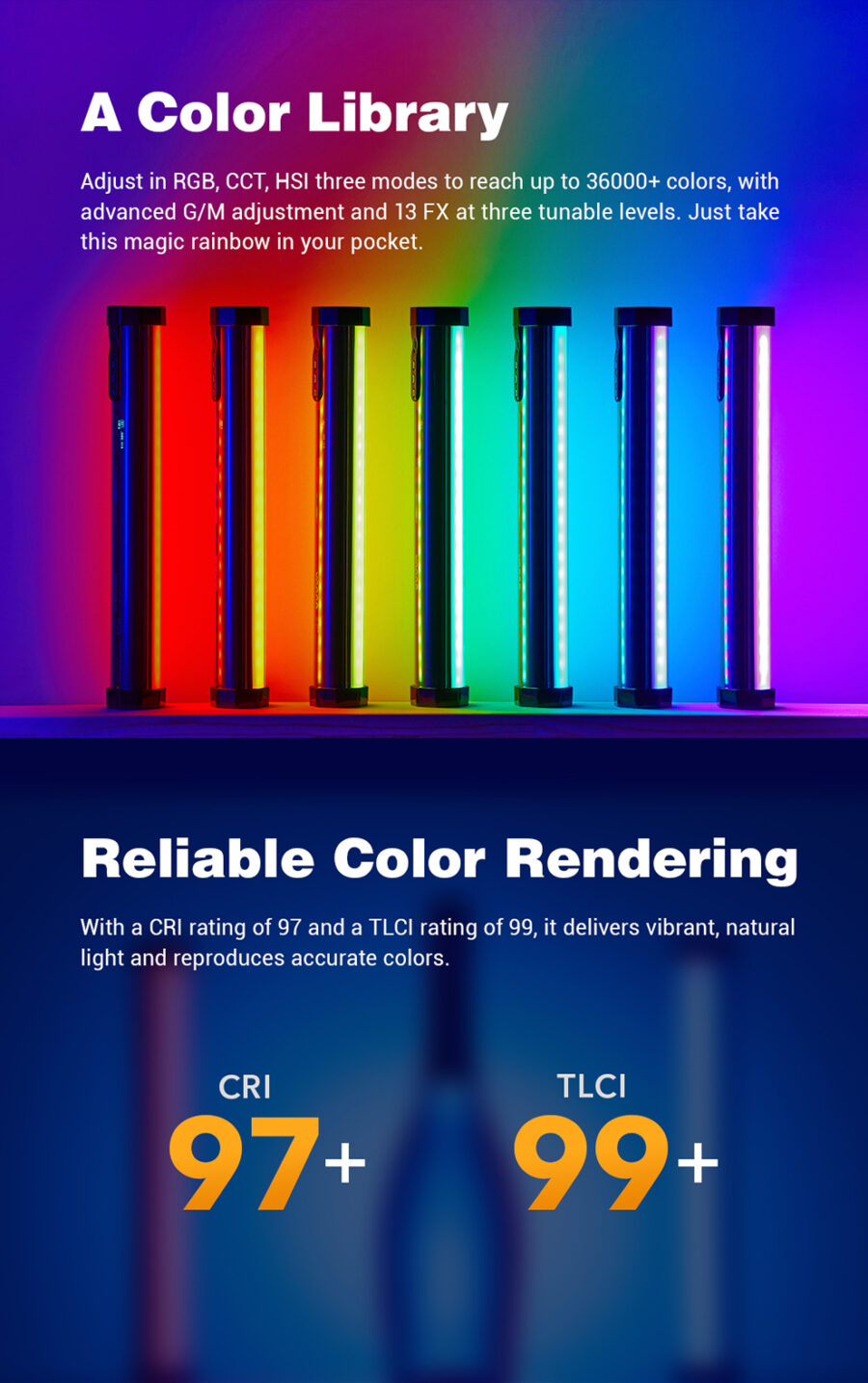 Godox TL30 Full Colour RGB Tube Light Video Light Photography Light - Image 9