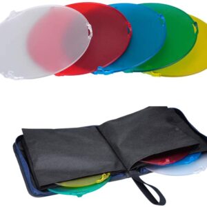 NiceFoto 5 Colour Gel Filter Set For Studio Flash Strobes