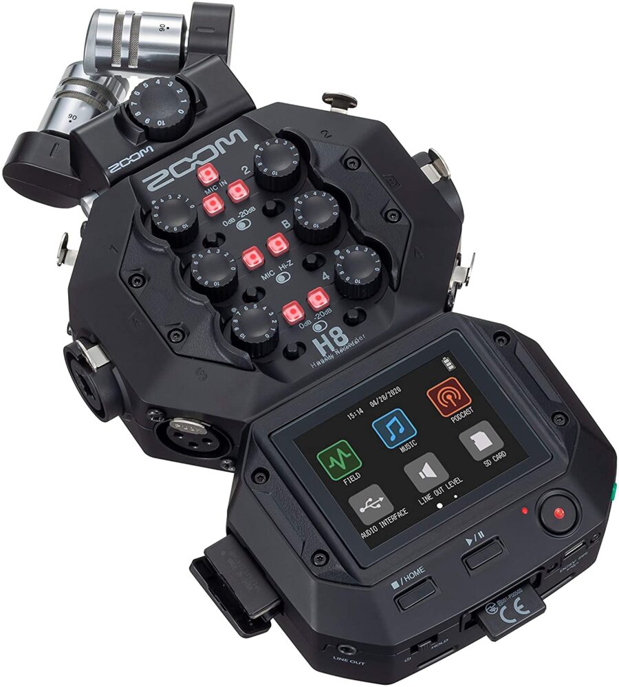 Zoom H8 12Track Portable Sound Audio Recorder Stereo Microphones