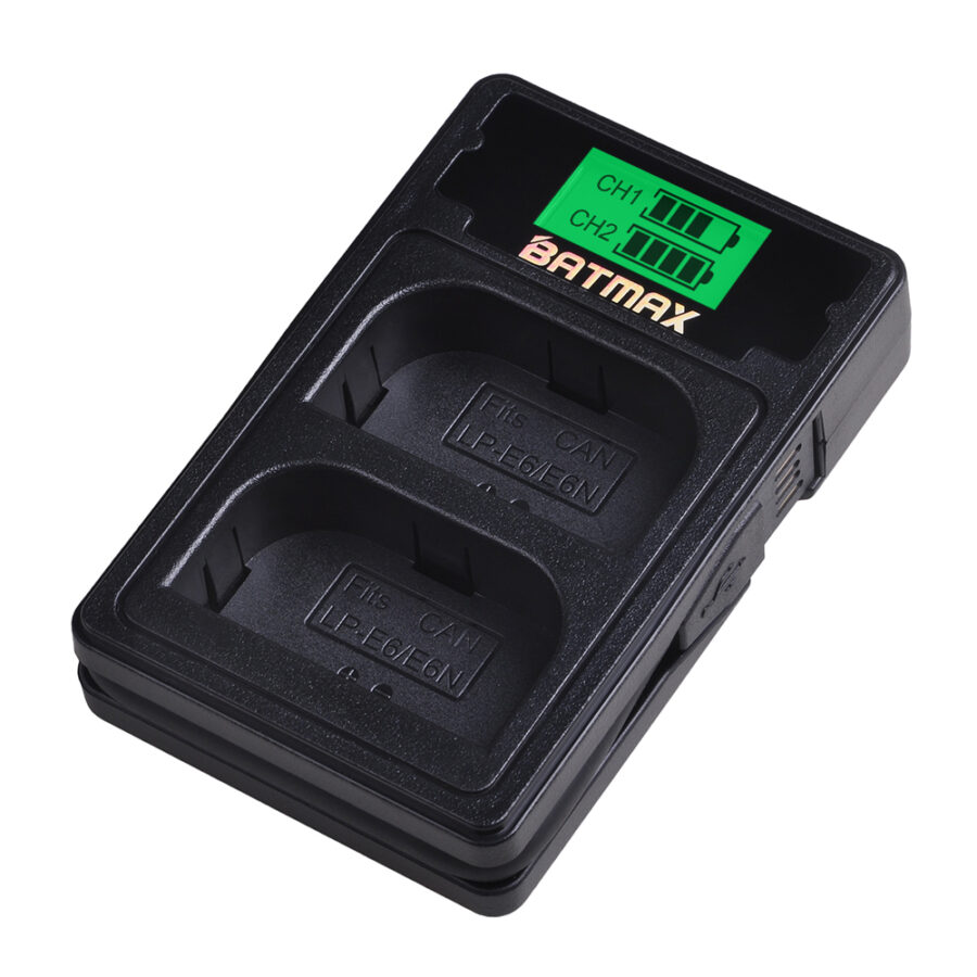 Canon LP – E6N Battery Charger Dual USB Charger with type C For Canon EOS 5DS R 5D Mark II 5D Mark III 6D 7D 80D - Image 7