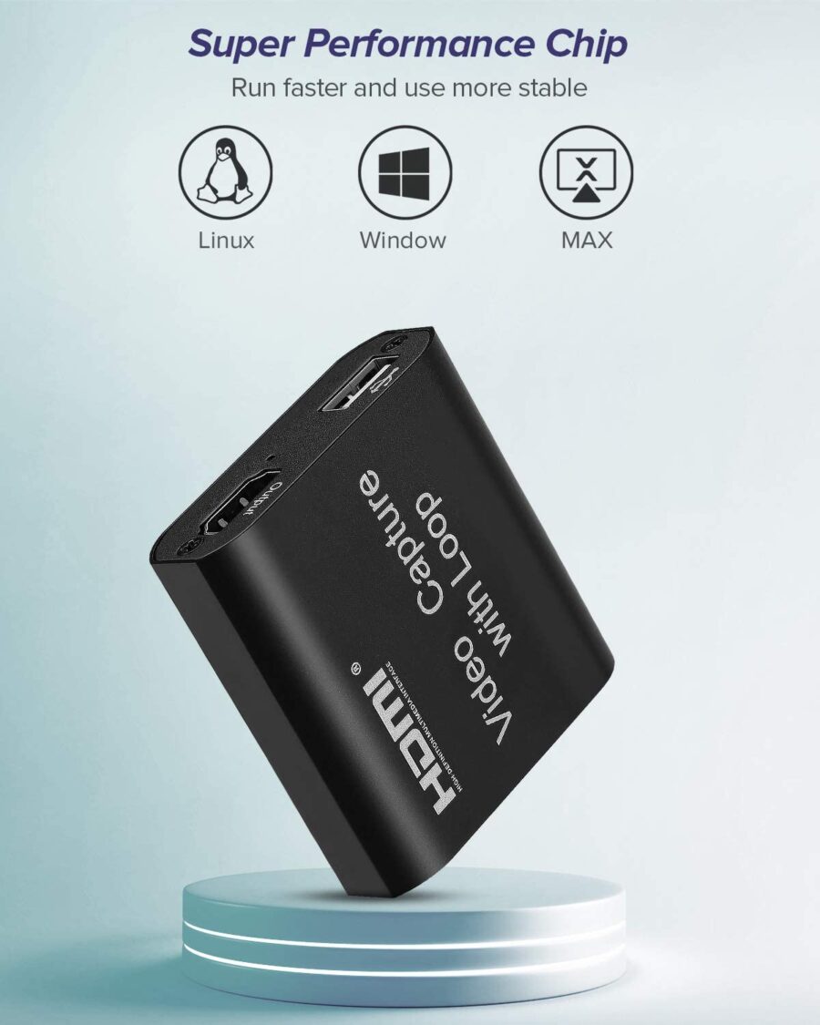 HDMI Video Capture Device With Loop Out Video Capture Card HDMI Game Capture HDMI To USB For Game Record Live Streaming Broadcast - Image 3