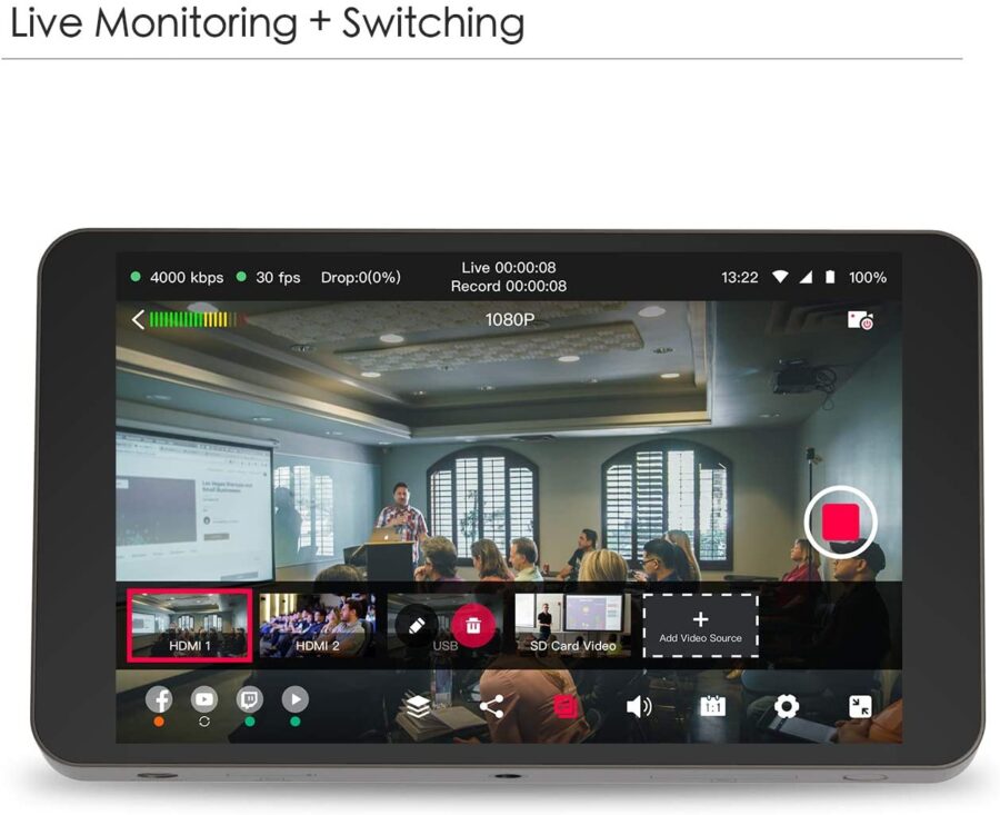 YoloLiv YoloBox Portable Multi-Cam Live Streamer/Video Switcher/Mixer Studio Encoder Recorder - Image 7