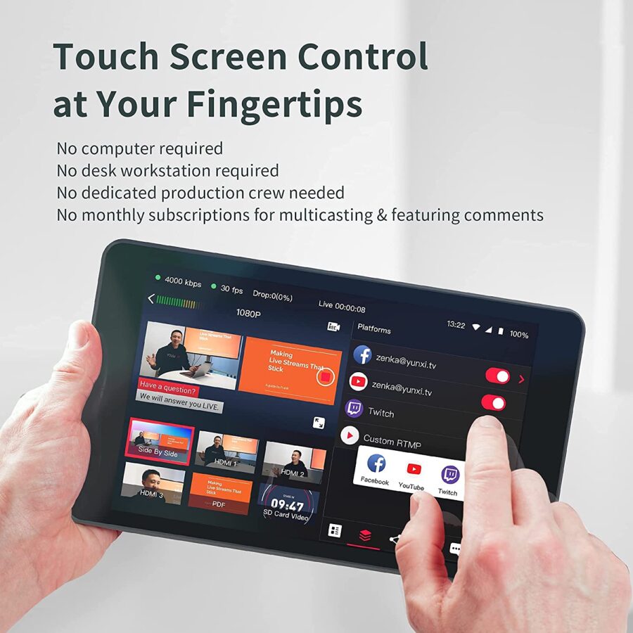 YoloLiv YoloBox Portable Multi-Cam Live Streamer/Video Switcher/Mixer Studio Encoder Recorder - Image 4