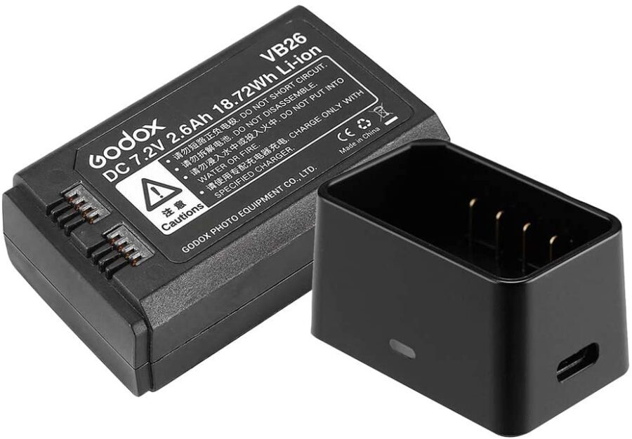 Godox VC26 USB V1 and V860III Flash Speedlight Battery Charger - Image 2