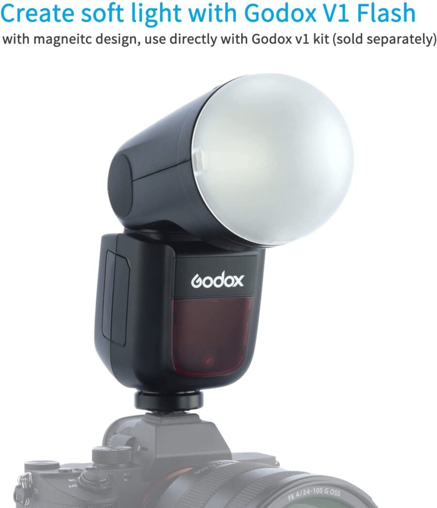 Godox V1 Dome AK-R11 Flash Speedlight Dome Diffuser - Image 5
