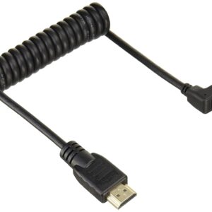 Right-Angle Micro to Full HDMI Coiled Cable