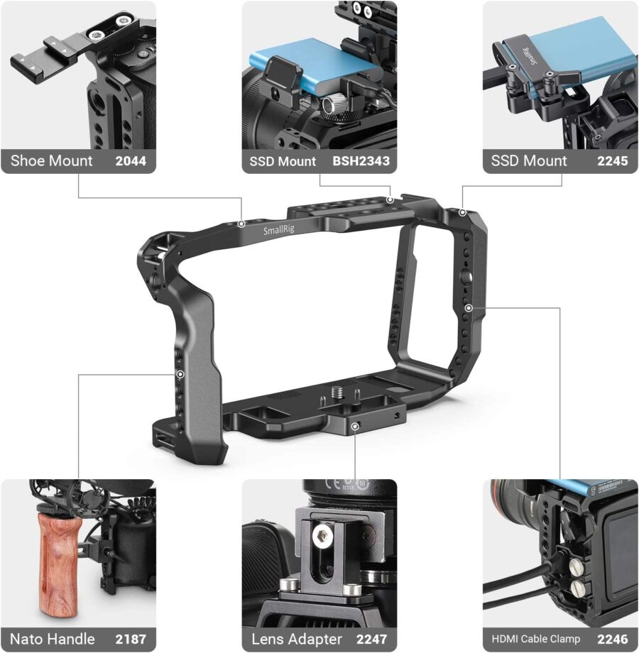 SMALLRIG Camera Cage, Cage BMPCC 4K, 6K for Blackmagic Pocket - Image 3