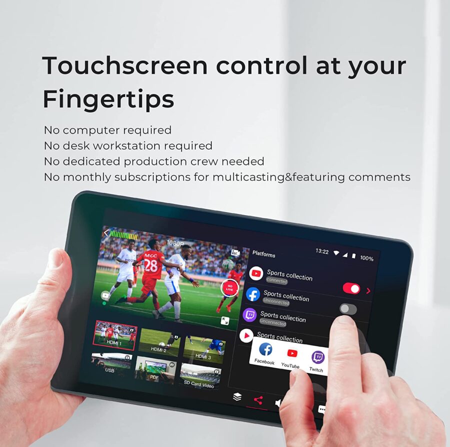 YoloBox Pro Multi Camera Portable Live Video Switcher/Streamer Encoder Recorder Audio Mixer and Monitor - Image 6