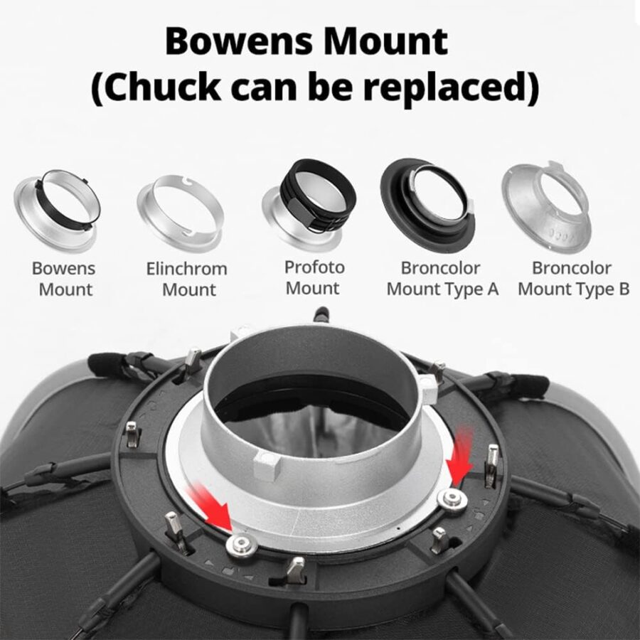 Triopo 90 cm Portable Photo Bowens Mount Octagon Softbox - Image 3
