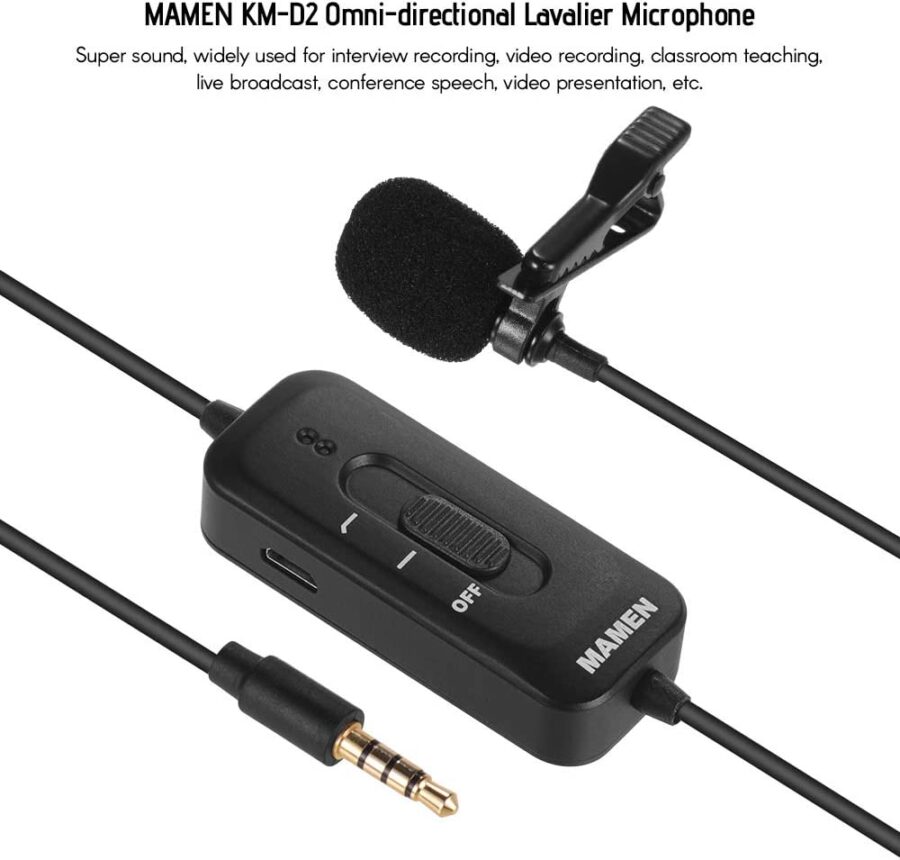 MAMEN KM-D2 Lavalier Microphone 3.5mm - Image 3