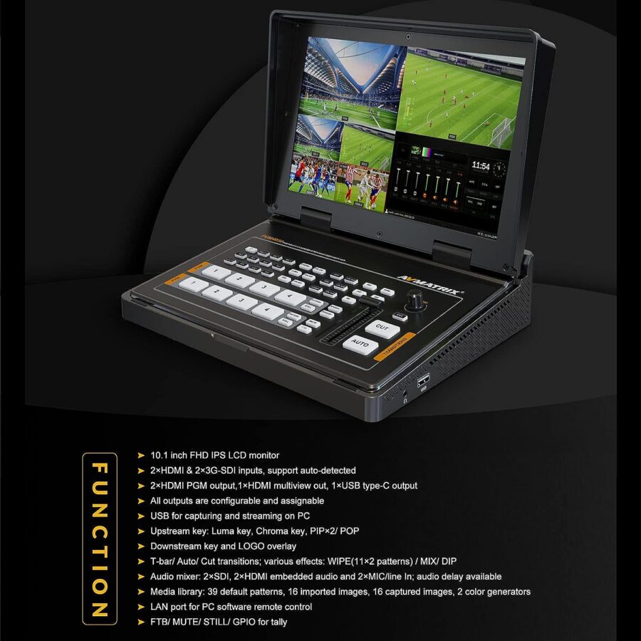 AVMATRIX PVS0403U Multi-Format Video Mixer Switcher - Image 3