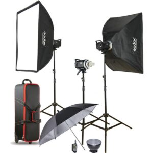 Godox MS300 Studio 3 Strobe Photography Light Kit