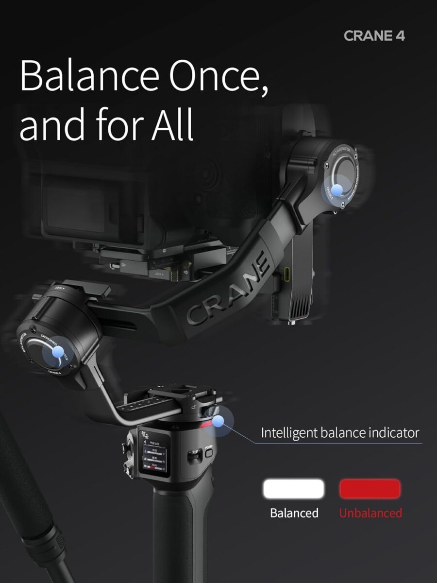 ZHIYUN Crane 4 3 Axis Gimbal Stabilizer - Image 10