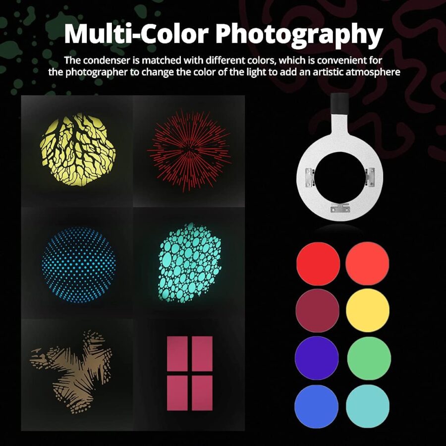 AMBITFUL AL-16 Focalize Conical Snoot Optical Condenser Art Special Effects Shaped Beam Light Cylinder with Shape and Colour Gel focusing rod - Image 4