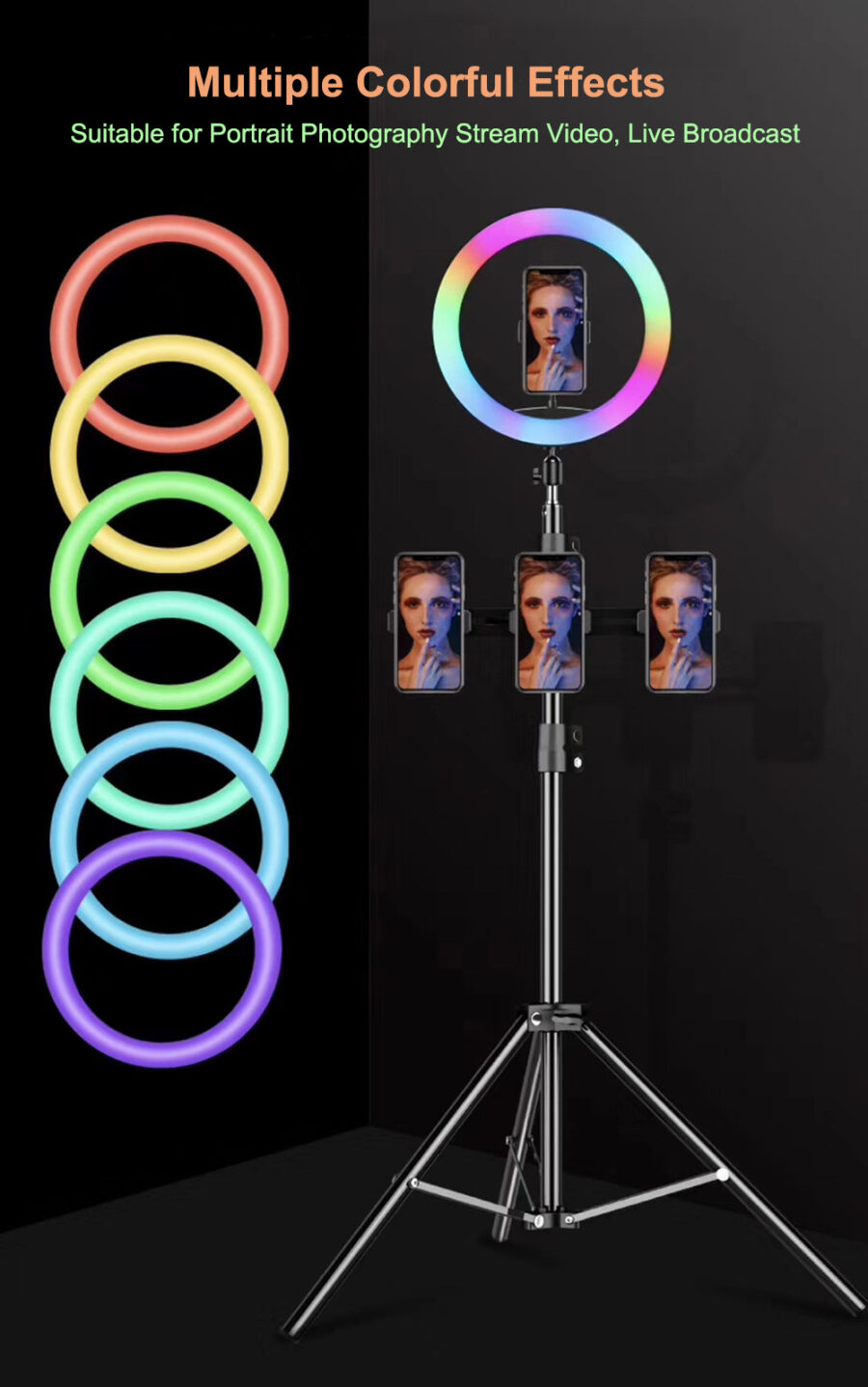 14inch MJ36 RGB LED Ring Light Photography Light Video Light - Image 5