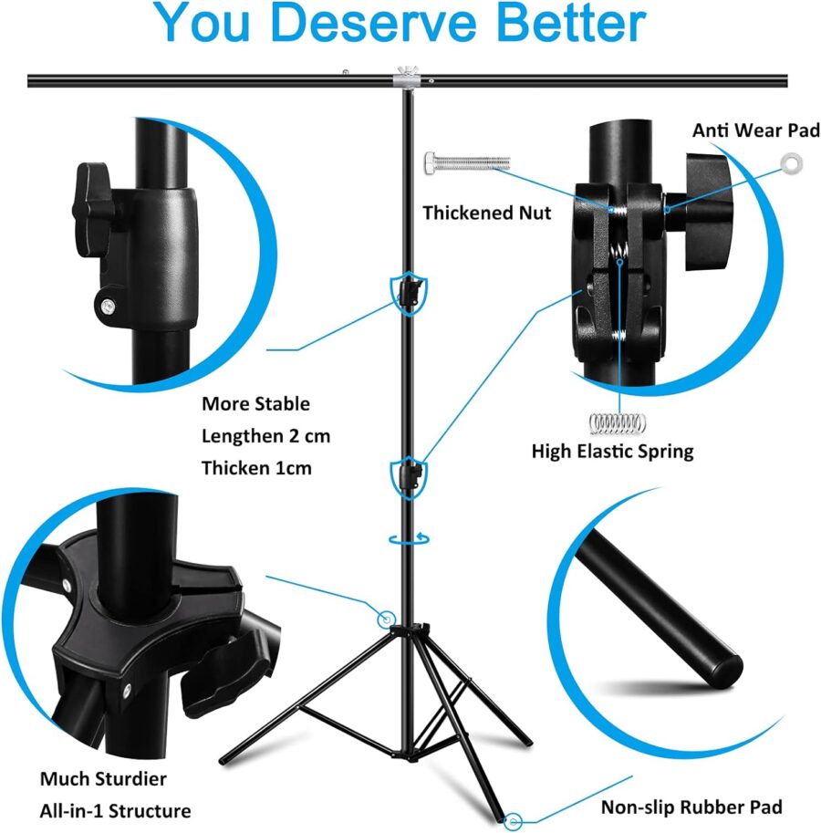 T-Shape Portable Backdrop Support Stand 2m X1.5m - Image 4