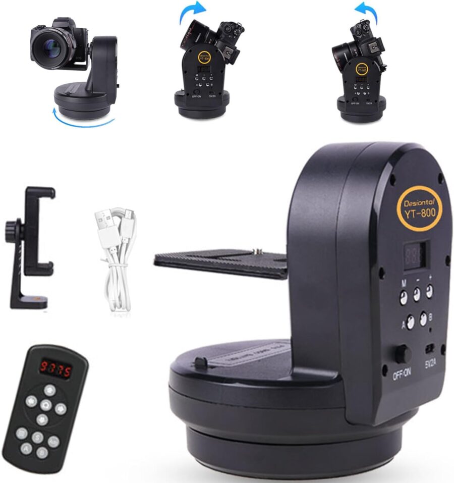 Zifon YT-800 Auto Motorized Rotating Tilt Tripod Head - Image 5