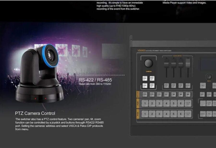 AVMATRIX VS0605 6CH SDI/HDMI Multi-format Video Switcher/Mixer - Image 8