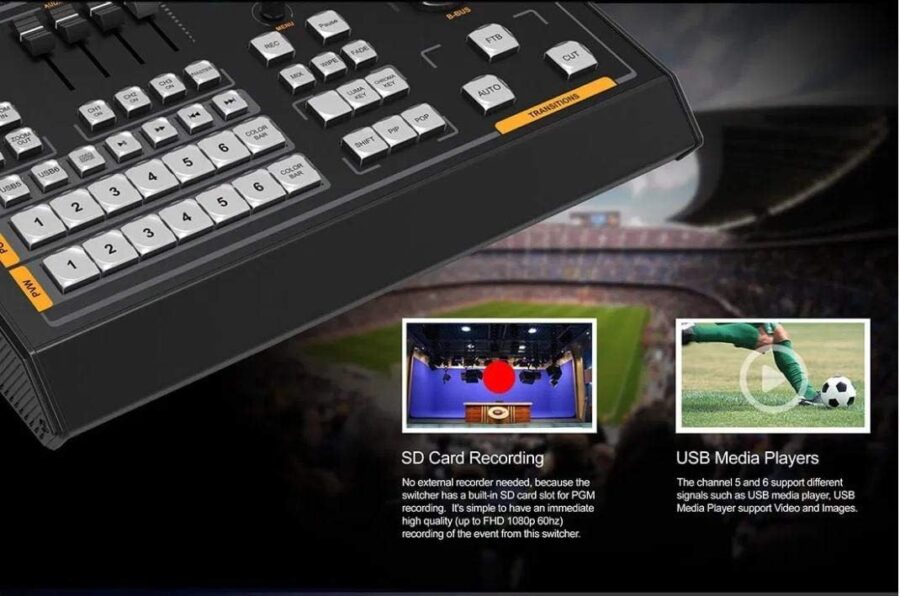 AVMATRIX VS0605 6CH SDI/HDMI Multi-format Video Switcher/Mixer - Image 10
