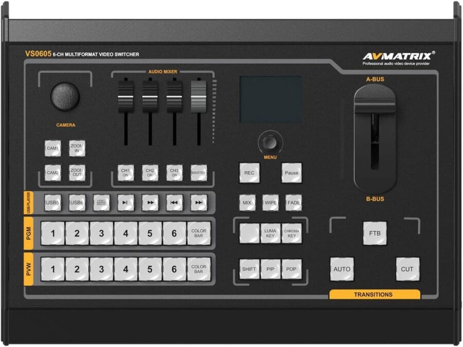 AVMATRIX VS0605U 6CH SDI/HDMI Multi-format Streaming Switcher/Mixer - Image 3