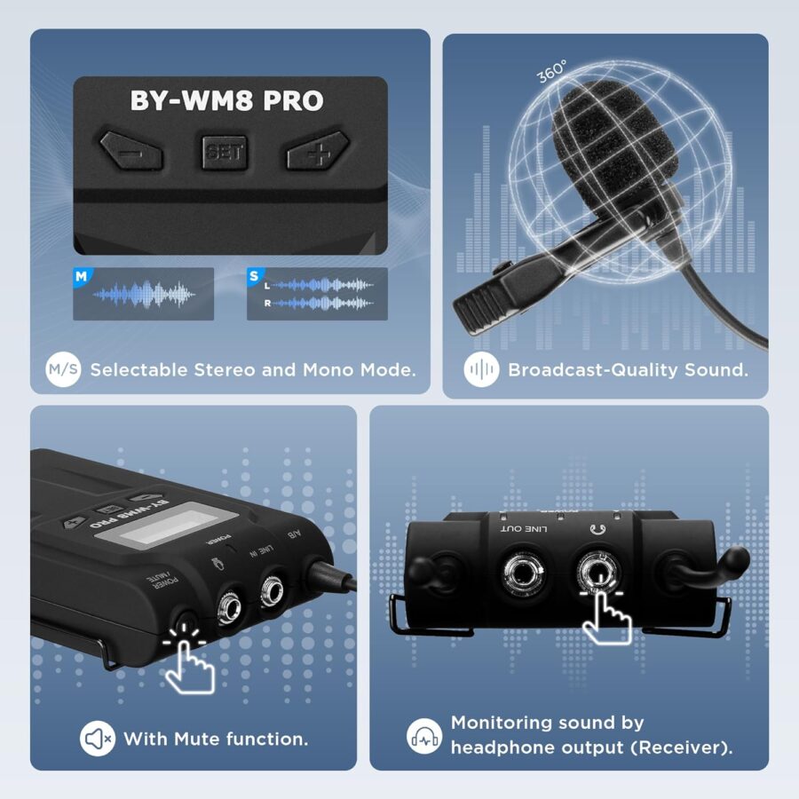 BOYA by-WM8 PRO-K4 Lapel Mic Microphone - Image 3