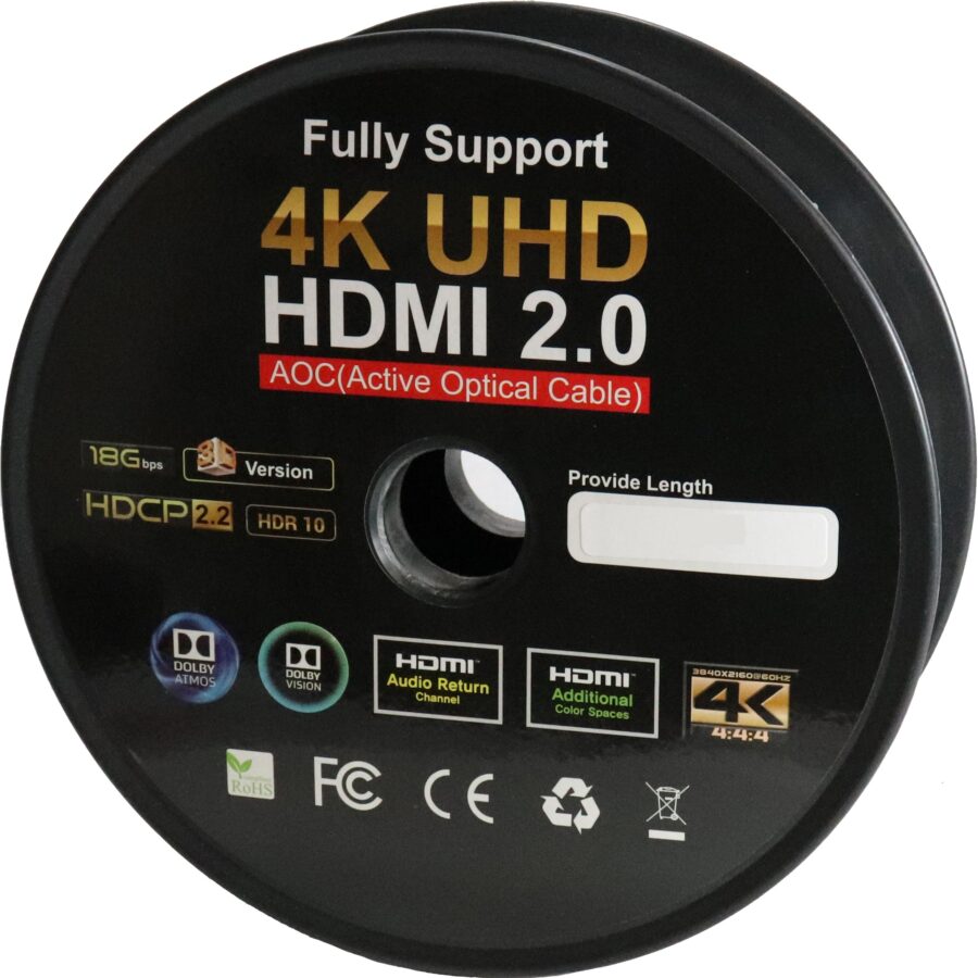 HDMI 50M Fiber Optic 4K60 HDMI 2.0 Active Optical Cable - Image 3