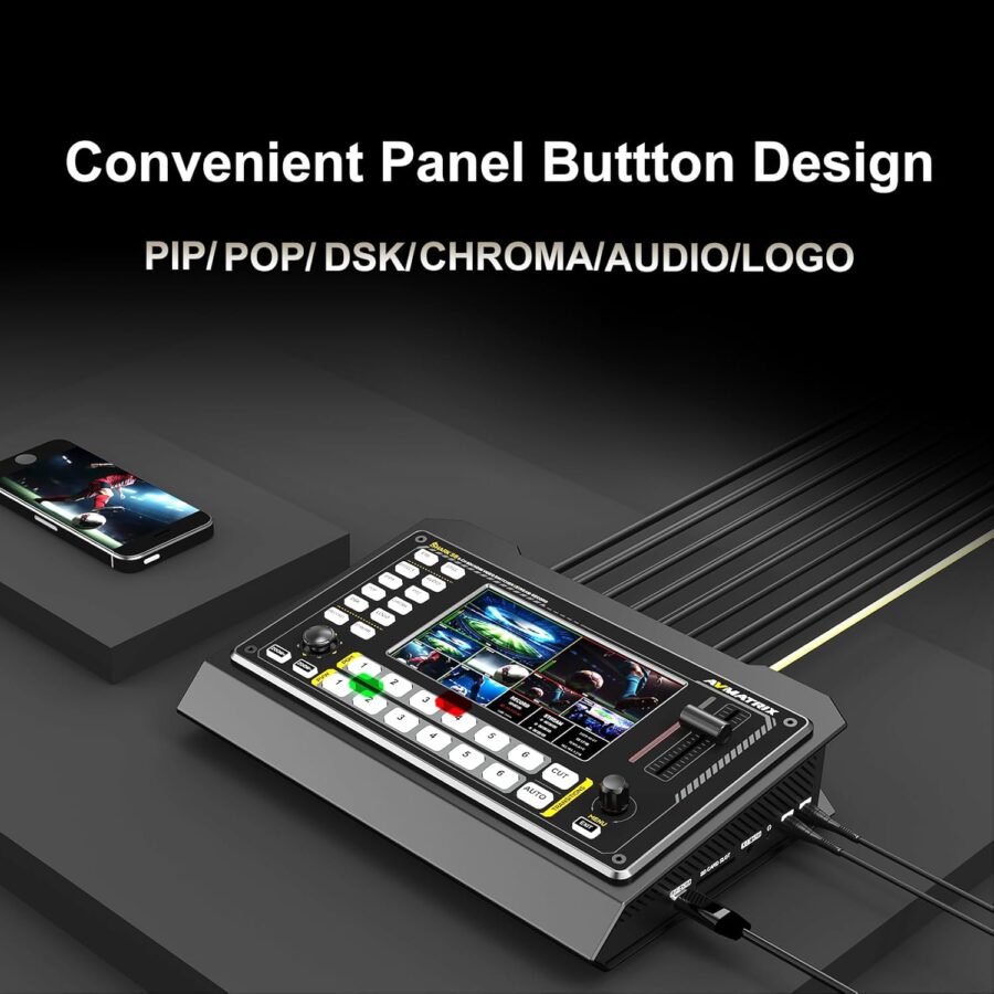 AVMATRIX Shark S6-6-CH HDMI/SDI Video Mixer/Switcher - Image 2