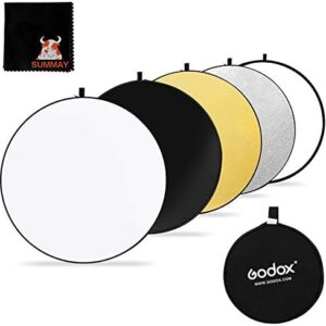 GODOX 110cm 5-in-1 Collapsible Reflector for Photography Photo Studio Shooting