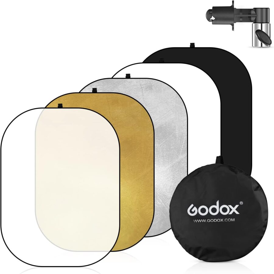Godox 90x120cm 5-in-1 Portable Collapsible Round Light Reflector Diffuser - Image 5