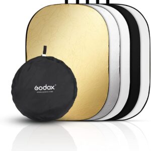 Godox 90x120cm 5-in-1 Portable Collapsible Round Light Reflector Diffuser