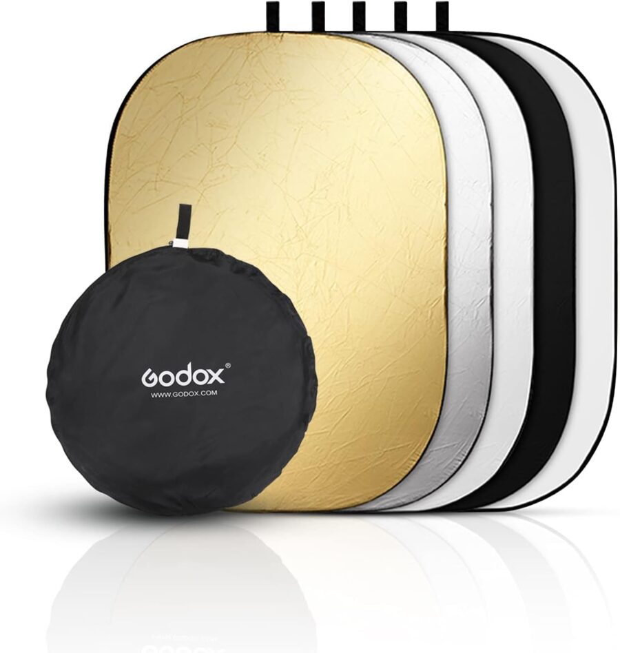 Godox 90x120cm 5-in-1 Portable Collapsible Round Light Reflector Diffuser
