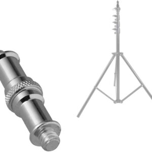 Standard 1/4 to 3/8 inch Metal Male Convertor Threaded Screw Adapter Spigot Stud for Studio Light Stand