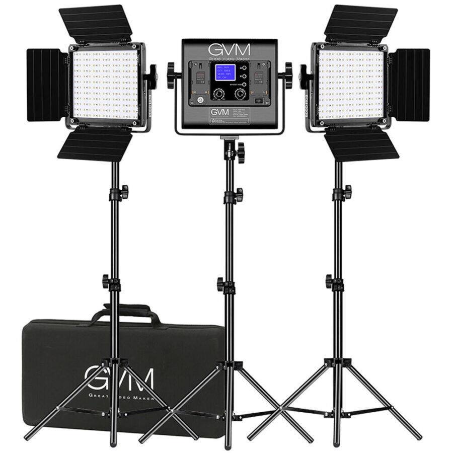 GVM 800 RGB 3 Pack LED Video Light Kit - Image 2