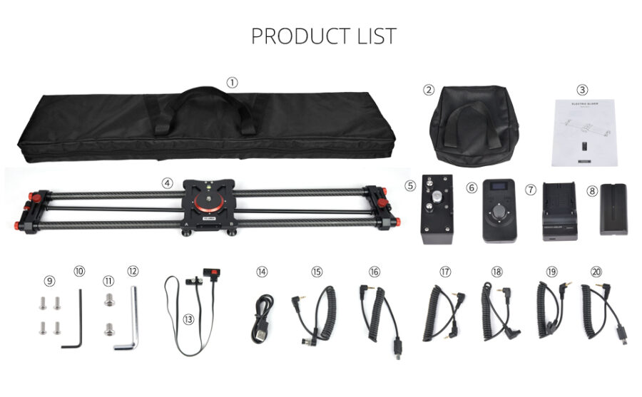Yelangu Motorized Camera Slider 80cm Carbon Fiber - Image 3