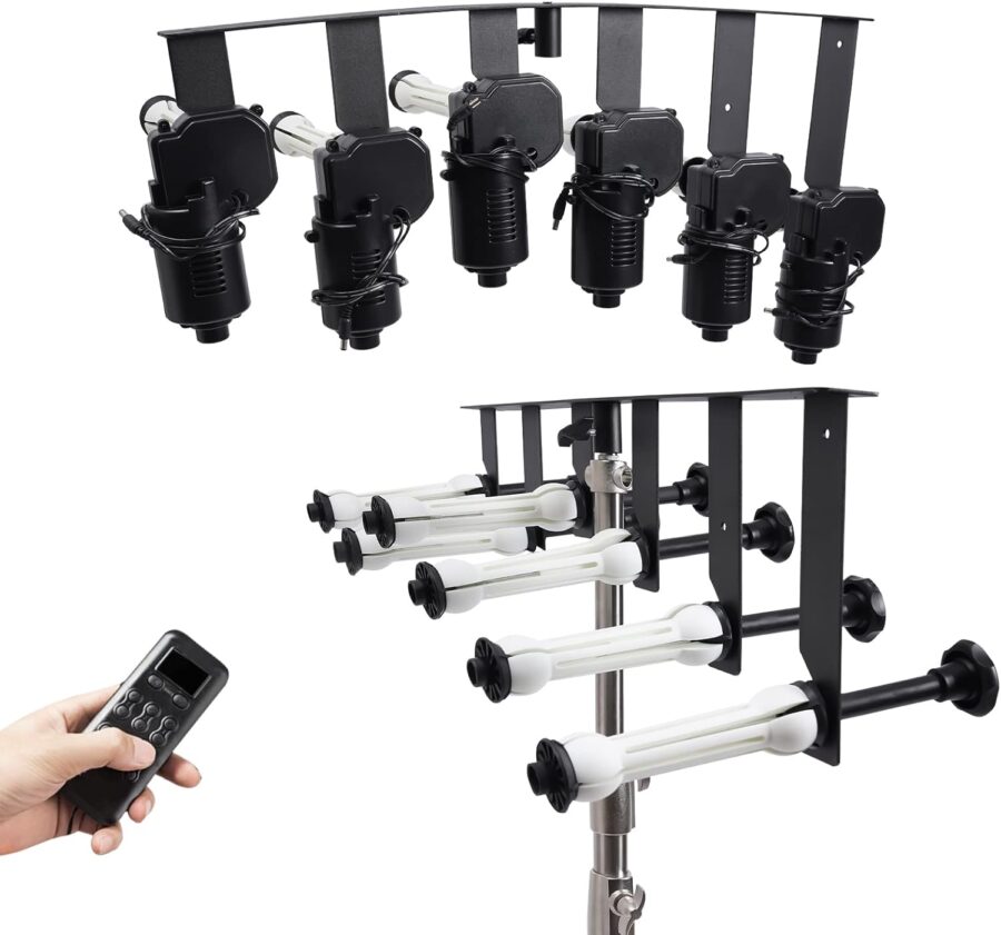 6 Roller Electric Automatic Motorized Background Backdrop Holder Support System - Image 5