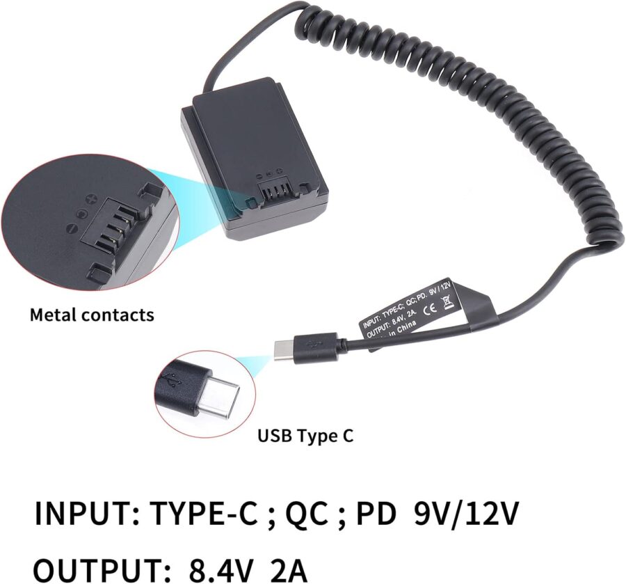 Type-C to NP-FZ100 Sony Dummy Battery Power Adapter - Image 6