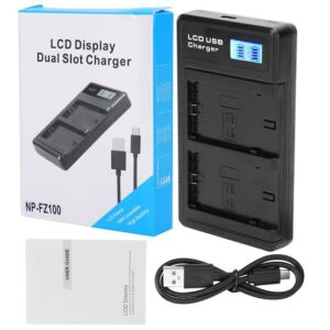 Dual slot battery charger for SONY Np FZ 100